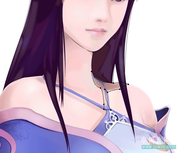 illustrator 鼠绘教程 仙剑4美女人物柳梦璃_illustrator