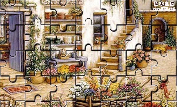 ps怎么给图片制作一块块拼图效果?